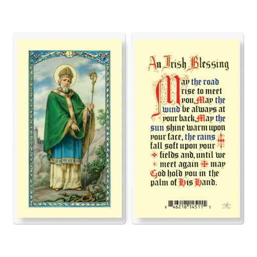 St. Patrick "Irish Blessing" Laminated Holy Card