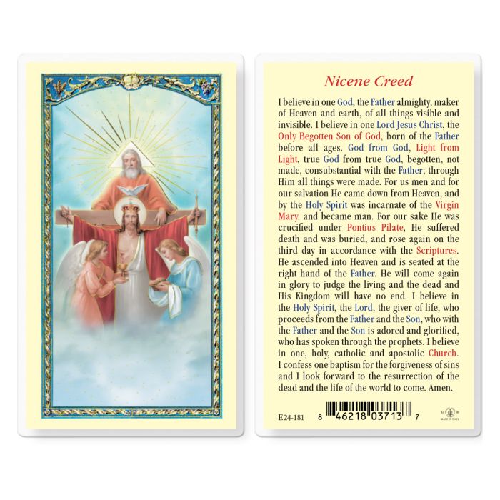 Nicene Creed Laminated Holy Card