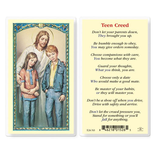 Teen Creed Laminated Holy Card