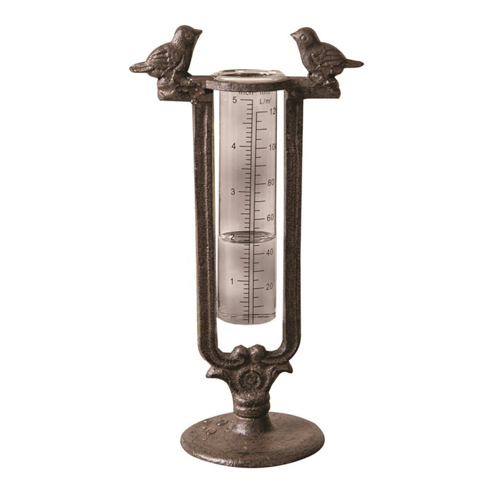 Tweet Home Metal Bird Rain Guage