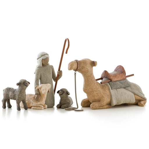 Shepherd with Stable Animals Willow Tree Nativity Figurines
