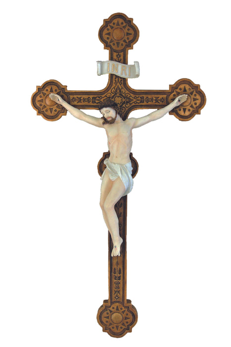 20" Ornate Wall Crucifix
