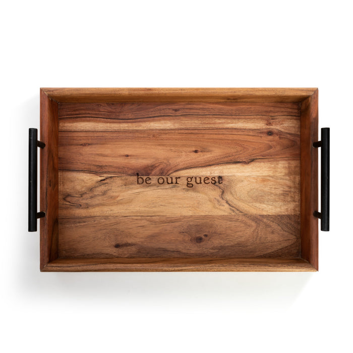 Be Our Guest Wood Serving Tray