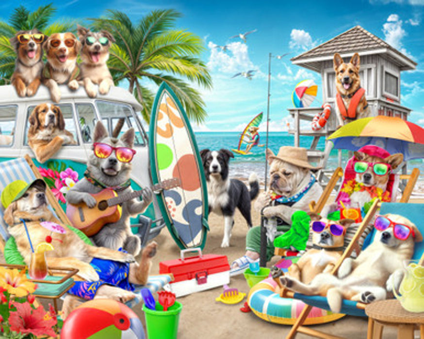 Dogs on the Beach Jigsaw Puzzle - 1000 Pieces