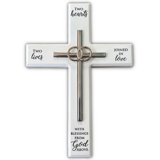 Two Hearts Wedding Wall Cross
