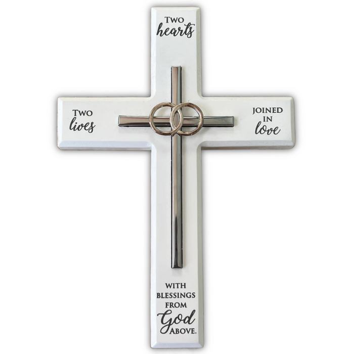 Two Hearts Wedding Wall Cross