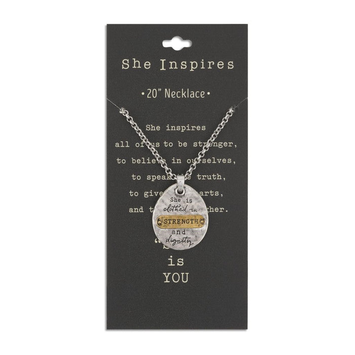 She Inspires Pendant - Strength