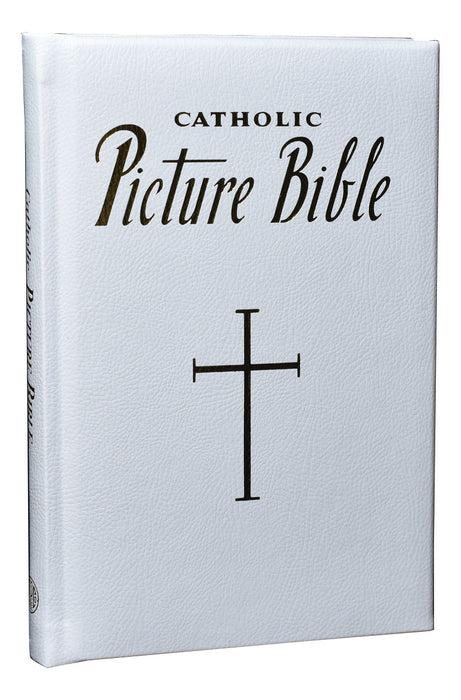 New Catholic Picture Bible - Padded White Leather