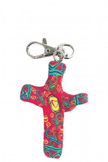 Provence Comforting Clay Cross Keychain