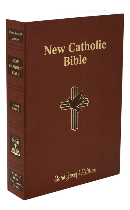 Brown Imitation Leather St. Joseph New Catholic Bible - Large Type