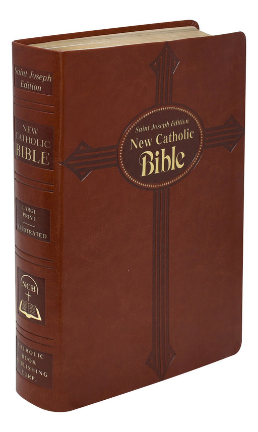 Brown Leather St. Joseph New Catholic Bible - Large Type