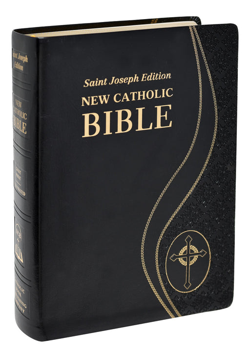 Black Leather St. Joseph New Catholic Bible - Giant Type