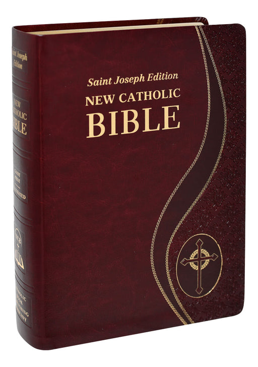 Burgundy St. Joseph New Catholic Bible - Giant Type