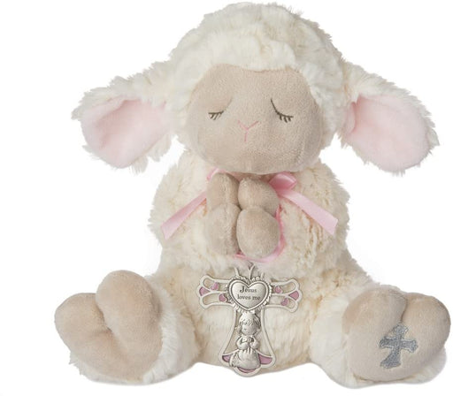 Serenity Lamb with Crib Cross (Girl)