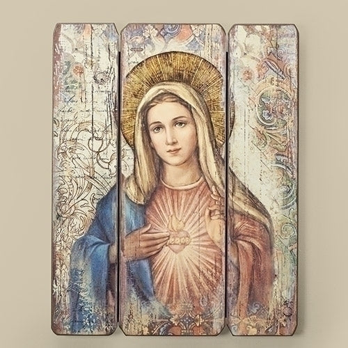 Immaculate Heart of Mary Wood plaque