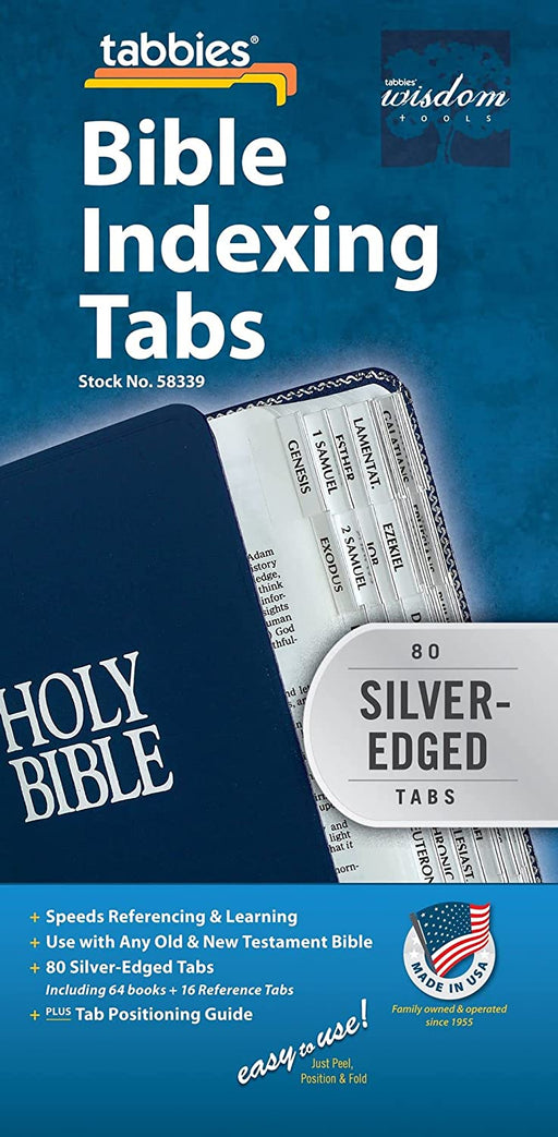 Bible Indexing Tabs - Silver-Edged Tabs