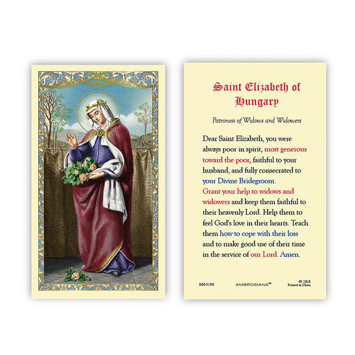 St. Elizabeth Laminated Holy Card