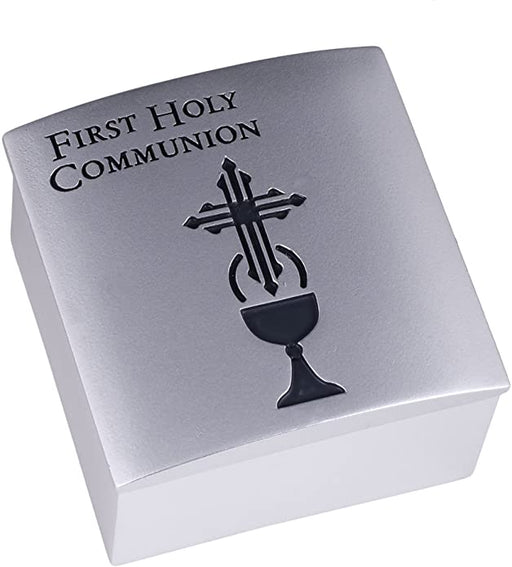 First Holy Communion Silver Tone Keepsake Box