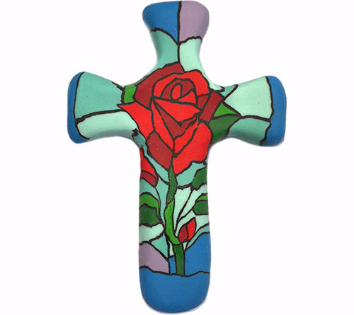 Passion of Christ Rose Comforting Clay Cross