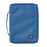 Blue Poly-canvas Bible Cover with Ichthus Fish Badge