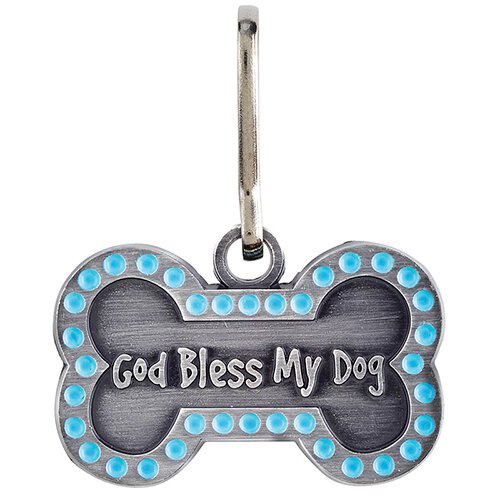 God Bless My Dog Pet Medal (Blue)