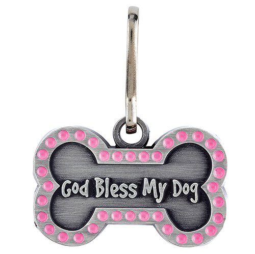 God Bless My Dog Pet Medal (Pink)
