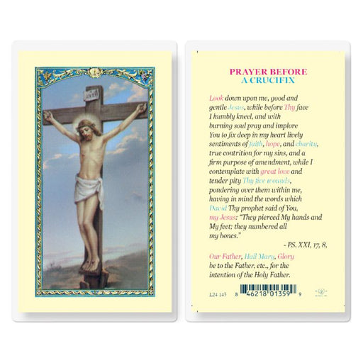 Prayer Before a Crucifix Laminated Holy Card