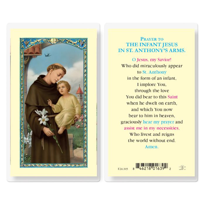 St. Anthony Laminated Holy Card