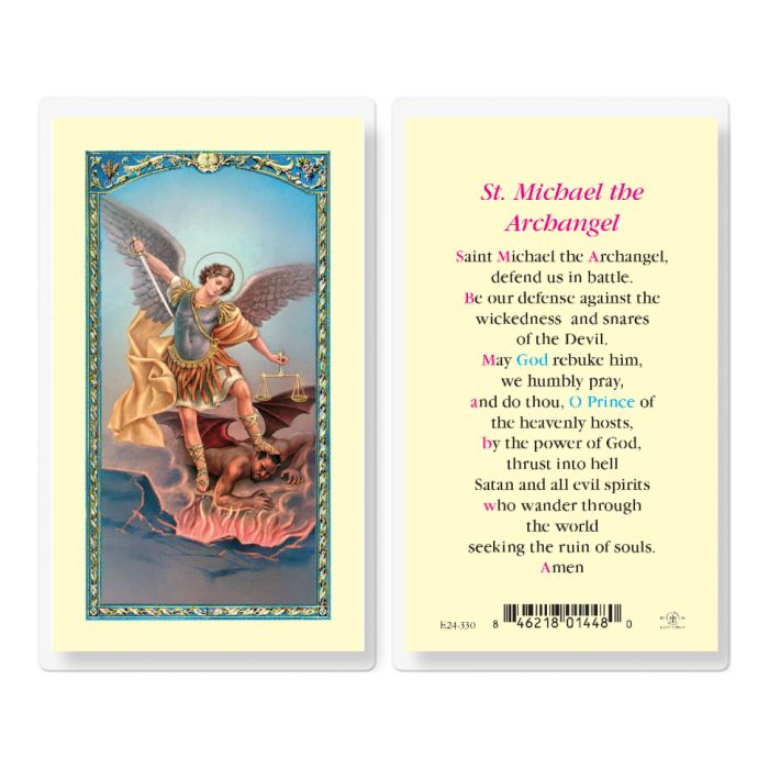 St. Michael the Archangel Laminated Holy Card