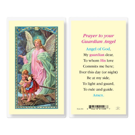 Guardian Angel Laminated Holy Card
