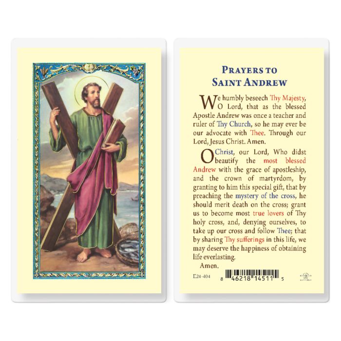 St. Andrew Laminated Holy Card