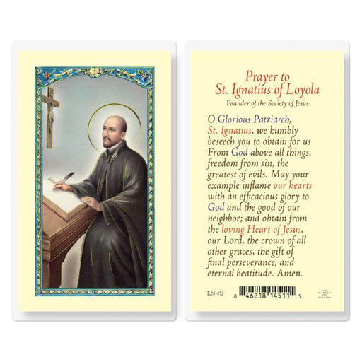 St. Ignatius of Loyola Laminated Holy Card