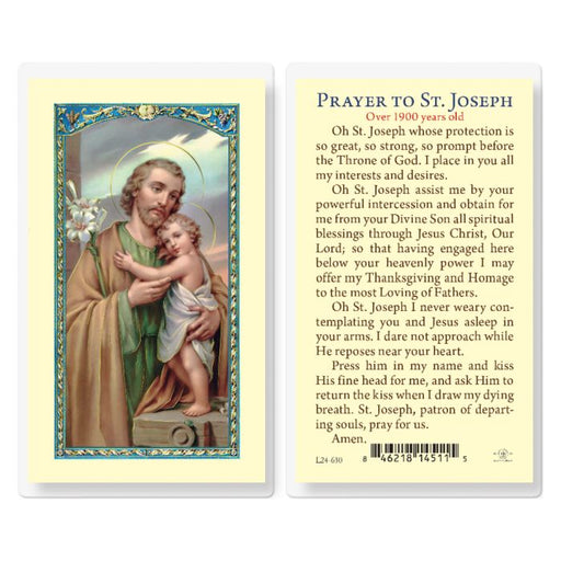 St. Joseph Laminated Holy Card
