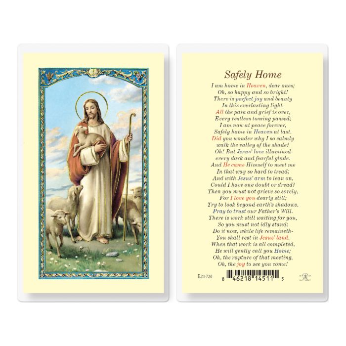 Safely Home Laminated Holy Card