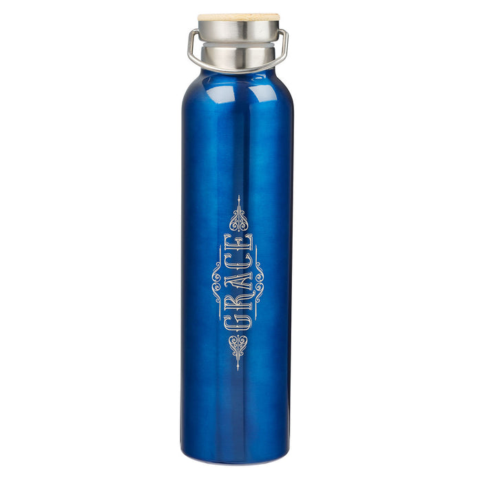 Cobalt Blue Stainless Steel Water Bottle - Grace