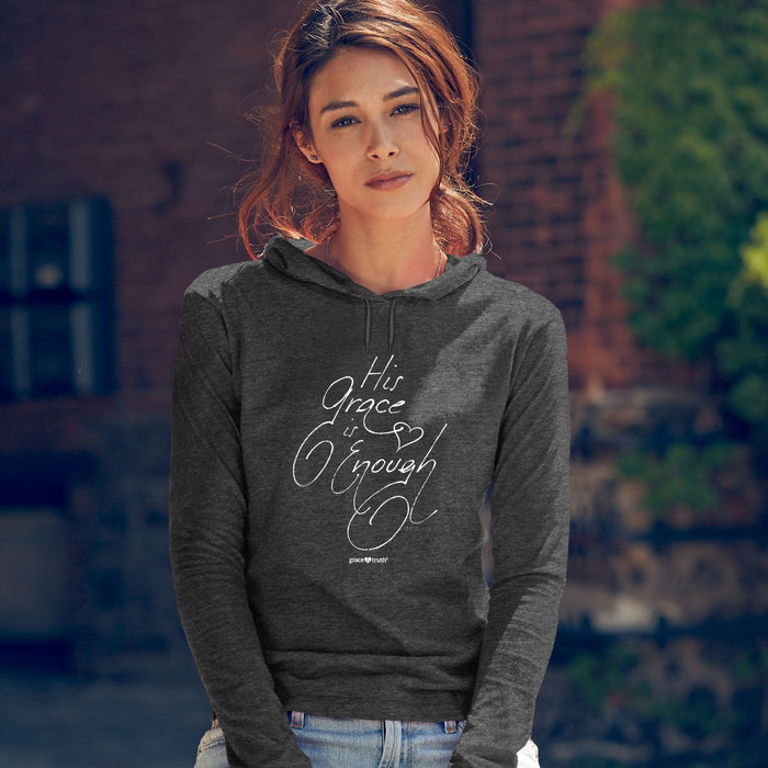 His Grace is Enough Women's Hooded T-Shirt