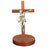 Gift of the Spirit Walnut Crucifix with Base 8"