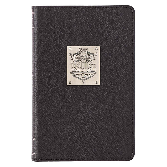 Blessed Is The Man Brown Full Grain Leather Journal - Jeremiah 17:7