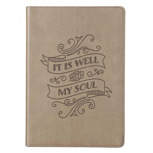 It Is Well With My Soul Brown Faux Leather Classic Journal