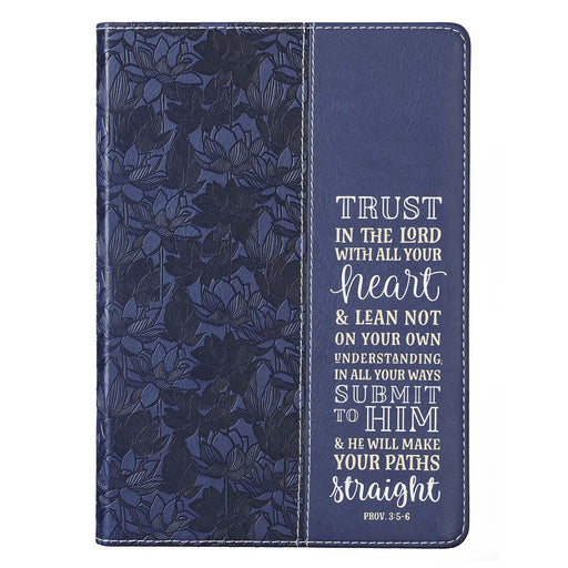 Trust in the Lord Navy Faux Leather Journal