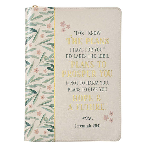 For I Know the Plans Faux Leather Classic Journal with Zipped Closure