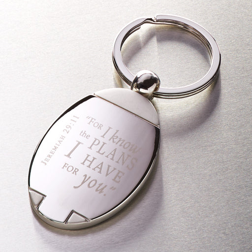 I Know the Plans - Jeremiah 29:11 Metal Keyring in Tin