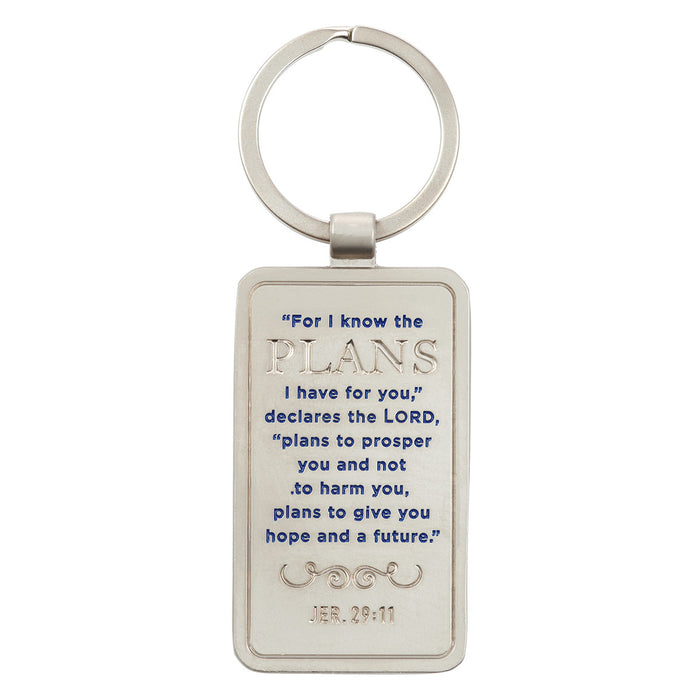 For I Know the Plans - Jeremiah 29:11 Keyring in Tin