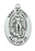 St. Michael Oval Medal w/ 20" Chain - Sterling Silver
