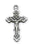Small Crucifix Medal w/ 16" Chain - Sterling Silver