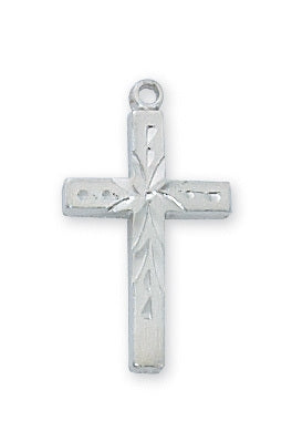 Engraved Cross w/18" Chain