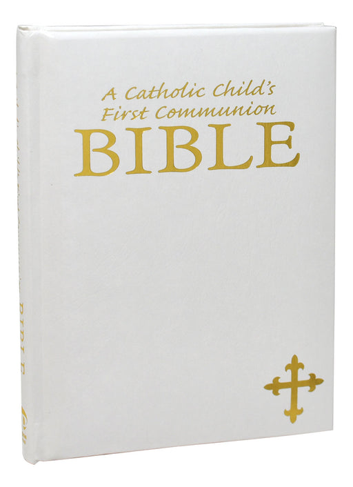 A Catholic Child's First Communion Bible - White Padded Cover
