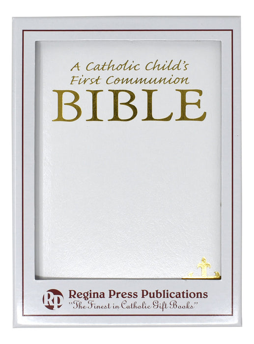 A Catholic Child's First Communion Bible - White Padded Cover