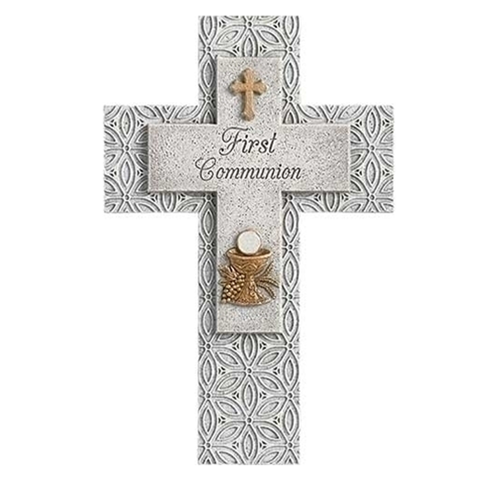 First Communion Stone Wall Cross