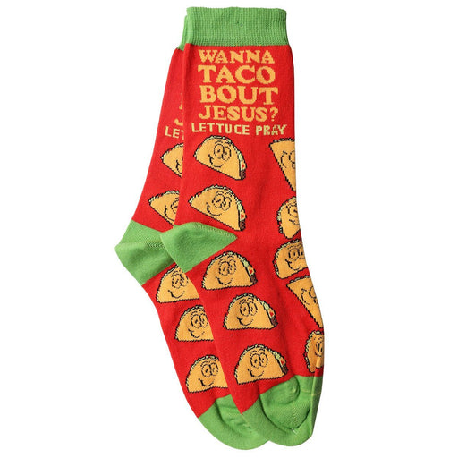 Bless My Soul Crew Socks - Wanna Taco Bout Jesus?